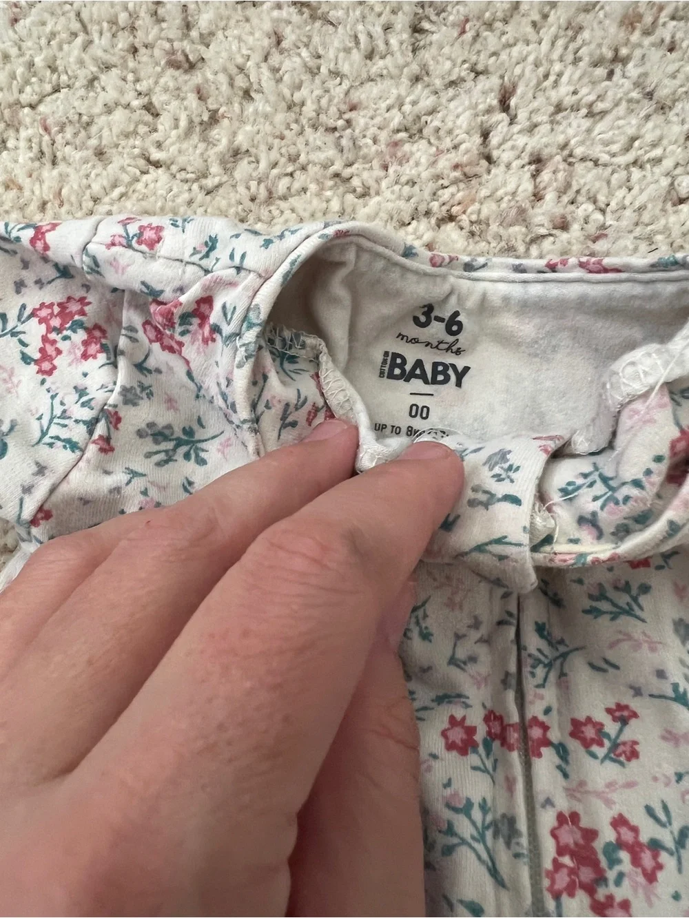 Carter's Floral & Solid Baby Clothing Set — Pink, White, Blue